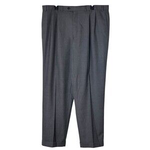 Lauren Ralph Lauren Classic Dress Pants Men's 40x32 Gray Pleated Cuffed Preppy